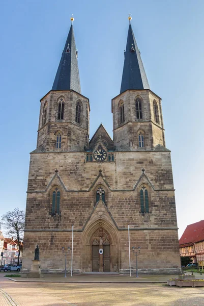 Facciata Della Basilika Cyriakus Duderstadt Germania — Foto Stock