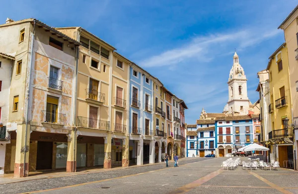 Place Marché Colorée Clocher Xativa Espagne — Photo