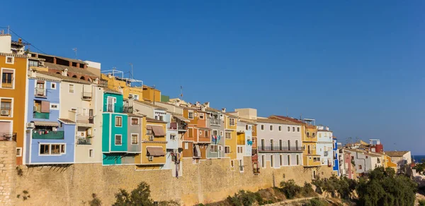 Villajoyosa Spanya Renkli Evleri Panoraması — Stok fotoğraf