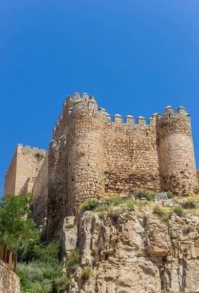 Castillo Colina Sobre Almansa España — Foto de Stock