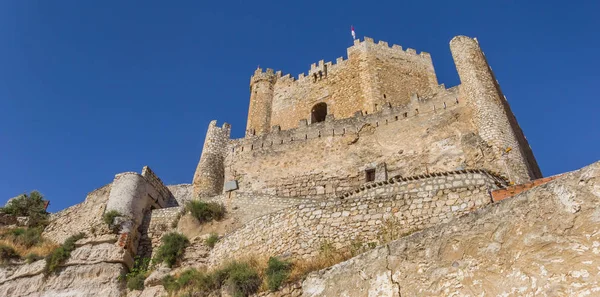 Panorama Castelo Colina Alcala Del Jucar Espanha — Fotografia de Stock