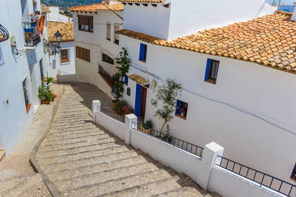 Maisons Traditionnelles Escaliers Altea Espagne — Photo