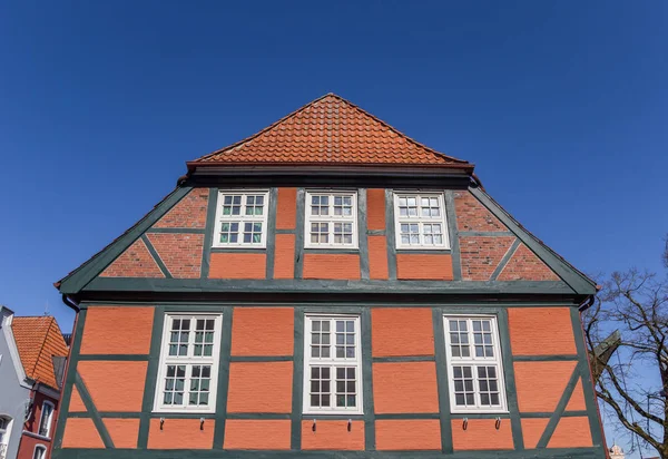 Typical German Half Timbered House Fish Market Stade Germany — Stock Photo, Image