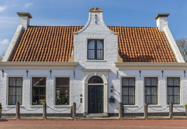 Witte Huis Het Dorp Van Vestingstadjes Van Aduard Nederland — Stockfoto