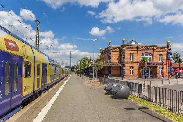 Train Platform Railway Station Uelzen Germany — Stock Photo, Image