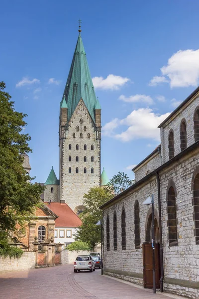 Street Leading Dom Paderborn Germany — Stock Photo, Image