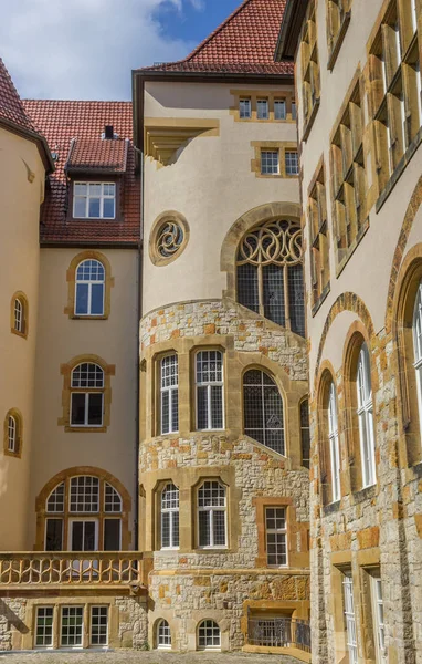 Bielefeld Almanya Nın Tarihi Merkezindeki Eski Bina — Stok fotoğraf
