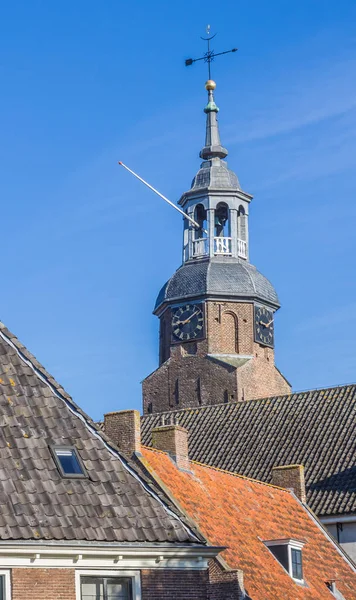 Вежі Церкви Історичний Центр Blokzijl Голландія — стокове фото