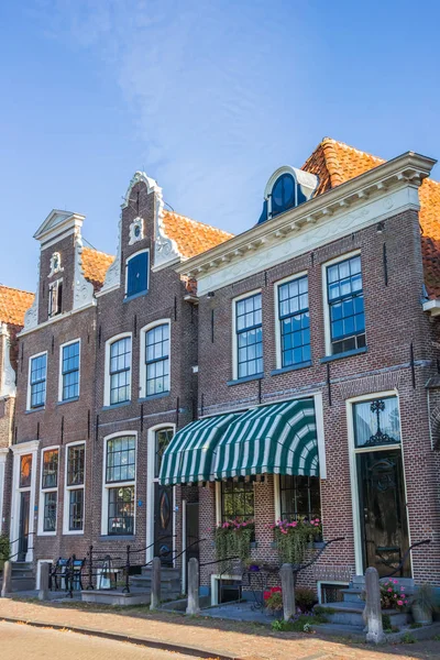 Gevels Van Historische Huizen Haven Van Blokzijl — Stockfoto