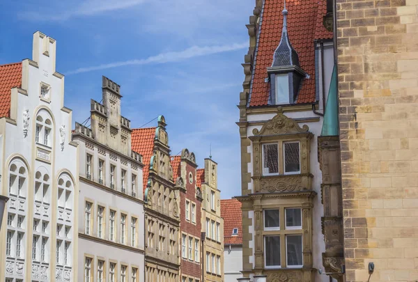 Edificios Antiguos Plaza Del Mercado Prinzipal Munster Alemania — Foto de Stock