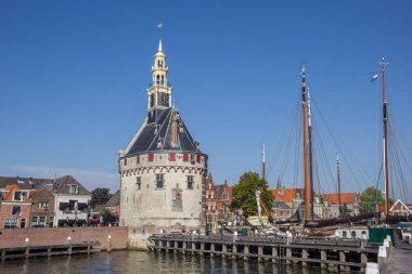 Historical tower in the harbor of Hoorn, The Netherlands clipart