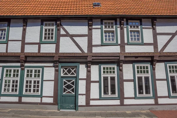 Casa Graticcio Nel Centro Storico Quakenbruck Germania — Foto Stock