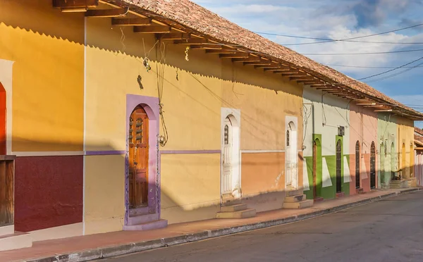 Calle Con Casas Coloridas Granada Nicaragua —  Fotos de Stock