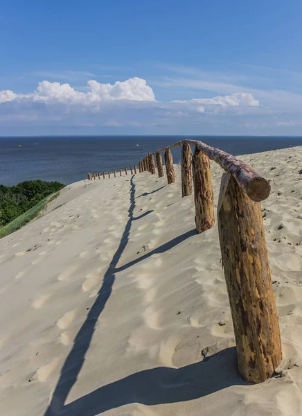 Wooden Fence Highest Dune Curonian Spit Lithuania — Stock Photo, Image