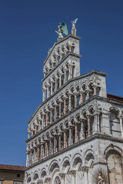 Cephe San Michele Içinde Foro Lucca Talya — Stok fotoğraf