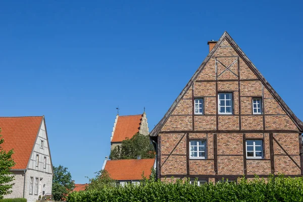Половина Деревянного Дома Комменде Квартал Штайнфурт Германия — стоковое фото