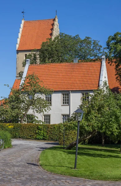 Dom Wieżę Kościoła Steinfurt Germany — Zdjęcie stockowe