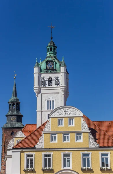 Ayuntamiento Torre Iglesia Centro Histórico Verden Alemania — Foto de Stock