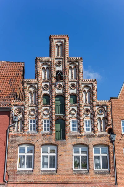 Украшенный Фасад Старом Городе Лунебург Германия — стоковое фото