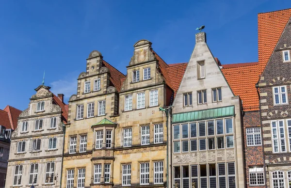 Casas Antigas Praça Mercado Central Bremen Alemanha — Fotografia de Stock