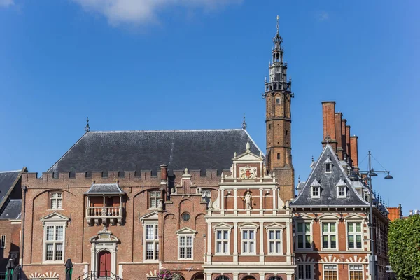 Historische Stadhuis Het Centrum Van Haarlem Nederland — Stockfoto