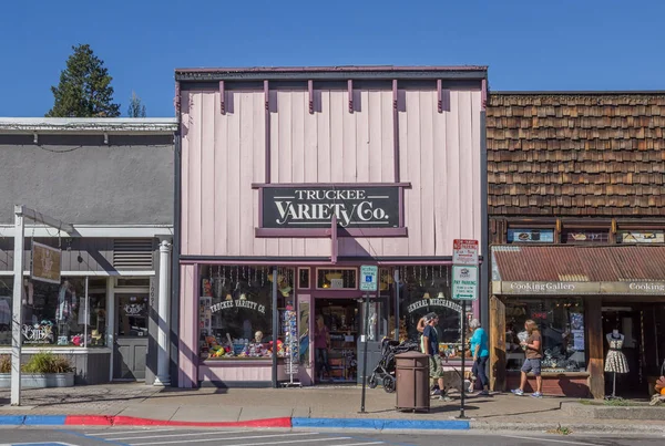 Commerces Dans Rue Principale Truckee Californie États Unis — Photo