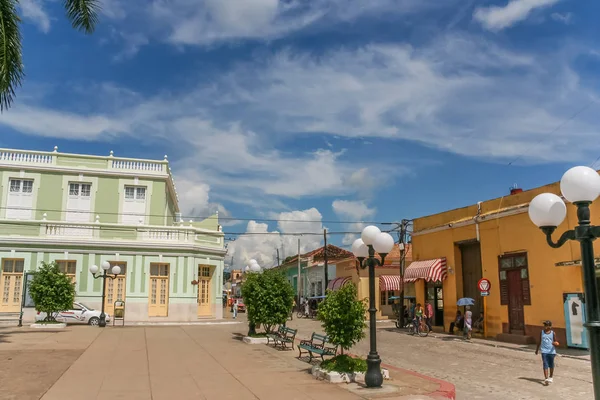古巴历史城镇中心广场 — 图库照片