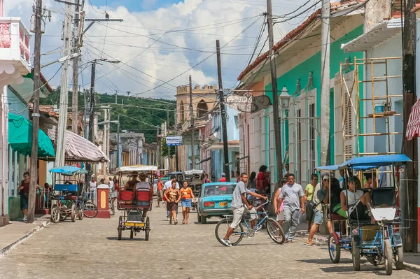 Streetlife Scena Centrum Historyczne Trynidadu Kuba — Zdjęcie stockowe