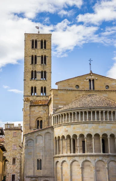 Kostel Santa Maria Della Pieve Historickém Centru Města Arezzo Itálie — Stock fotografie