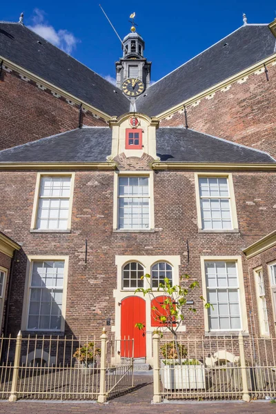 Rode Deur Van Kerk Van Noorderkerk Amsterdam Nederland — Stockfoto