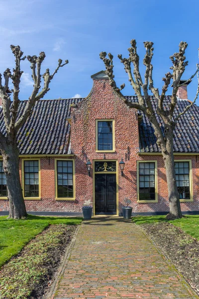 Oude Rode Bakstenen Huis Het Historische Dorp Van Aduard Nederland — Stockfoto