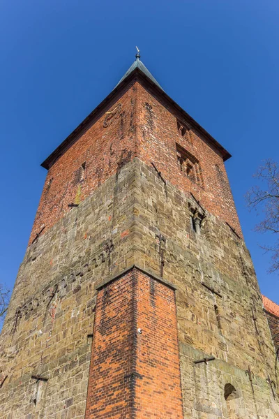 Torre Della Chiesa Andreas Nel Centro Verden Germania — Foto Stock