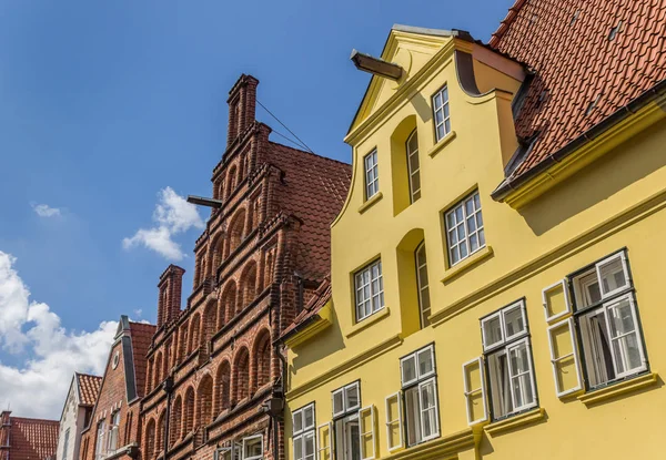 Barevné Fasády Historický Přístav Luneburg Německo — Stock fotografie