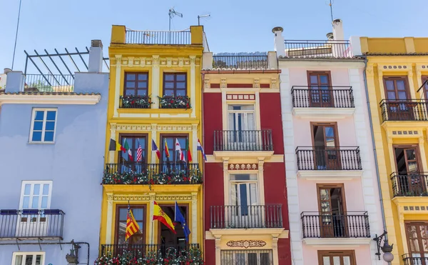 Bunte Häuser Historischen Zentrum Von Valencia Spanien — Stockfoto