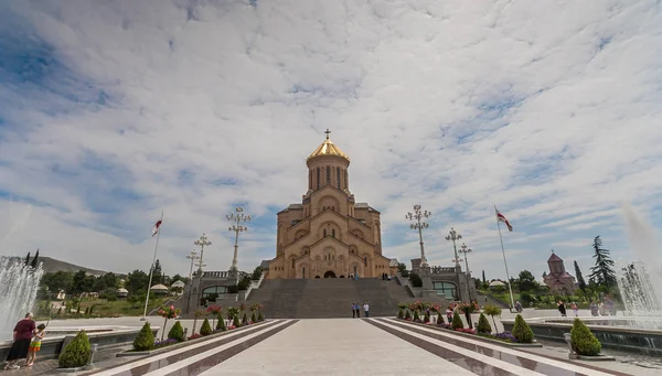Sameba Catedral Ortodoxa Tiflis Capital Georgia — Foto de Stock