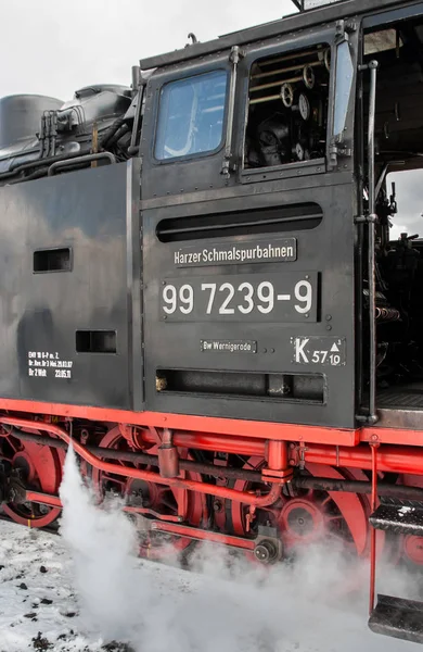 Detail Locomotive Harzer Schmalspurbahnen Germany — Stock Photo, Image