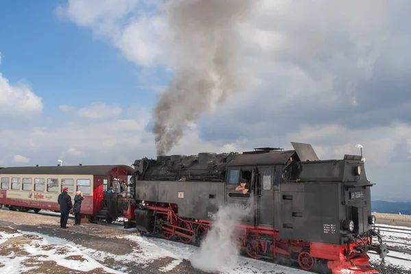 Passengers Boarding Historic Steam Train Harz Germany — Stock Photo, Image