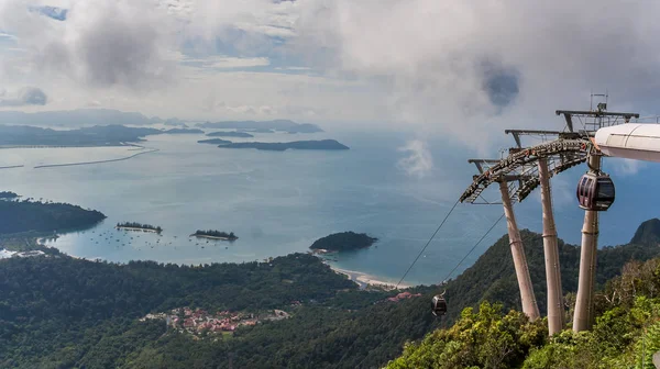 Τελεφερίκ Στην Κορυφή Του Νησί Λανγκάουι Μαλαισία — Φωτογραφία Αρχείου