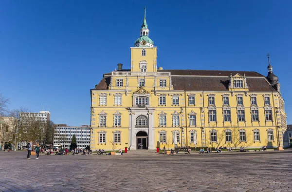 Barokowy Zamek Centralnym Placu Miasta Oldenburg Niemcy — Zdjęcie stockowe