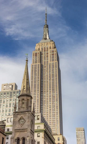 Empire State Building Marmeren Collegiate Church New York City Verenigde — Stockfoto