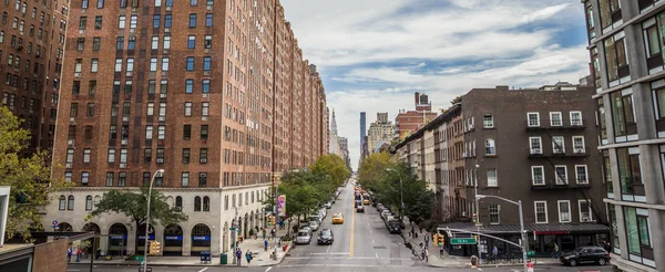 Panoramisch Uitzicht Vanaf Hoge Lijn Chelsea New York — Stockfoto