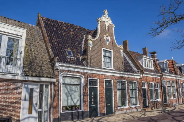 Ingericht Gevel Aan Een Traditionele Huis Dokkum Nederland — Stockfoto