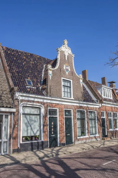 Ingericht Gevel Aan Een Traditionele Huis Dokkum Nederland — Stockfoto