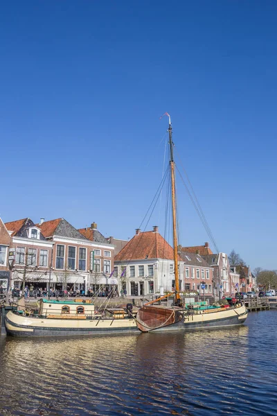 Traditionelles Holländisches Segelboot Kai Dokkum Holland — Stockfoto