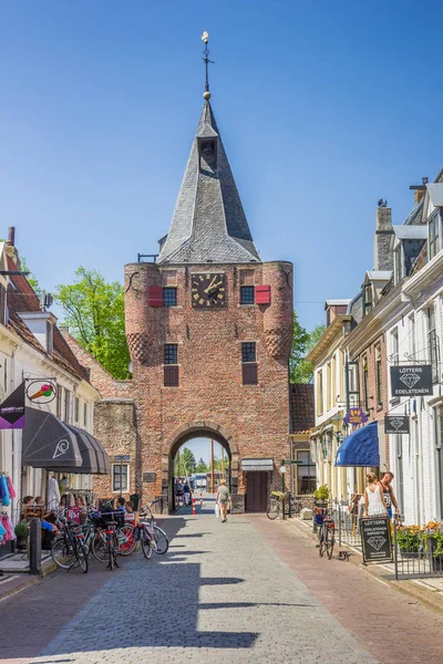 Stadspoort Belangrijkste Straat Elburg Nederland — Stockfoto