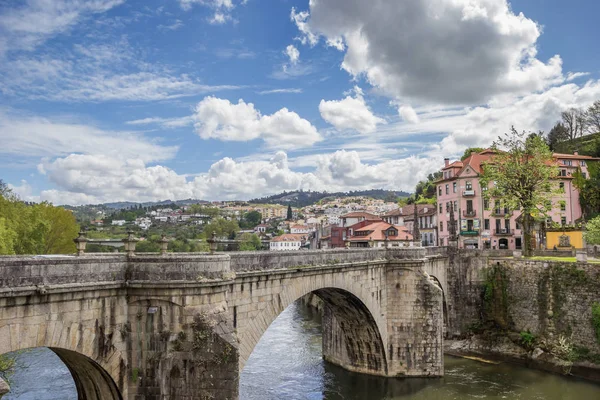 Antiguo Puente Romano Sobre Río Tamega Amarante Portugal — Foto de Stock