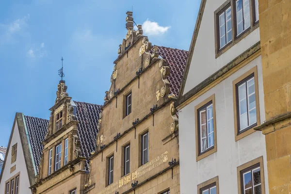 Historiska Fasader Den Centrala Marknaden Square Bielefeld Tyskland — Stockfoto