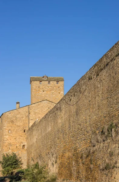 Surrounding walls of the castle in Ainsa, Spain