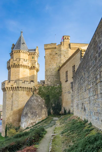 Castelo Histórico Centro Olite Espanha — Fotografia de Stock