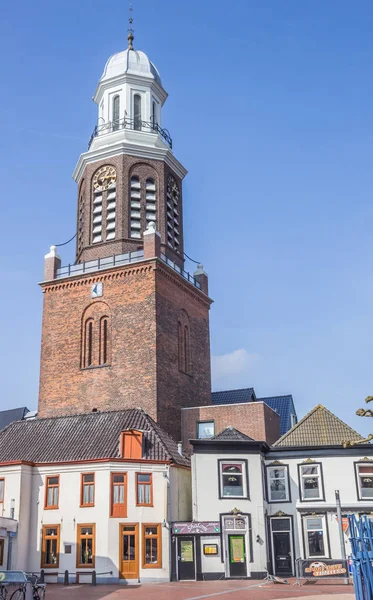 Torre Iglesia Plaza Del Mercado Winschoten Holanda —  Fotos de Stock